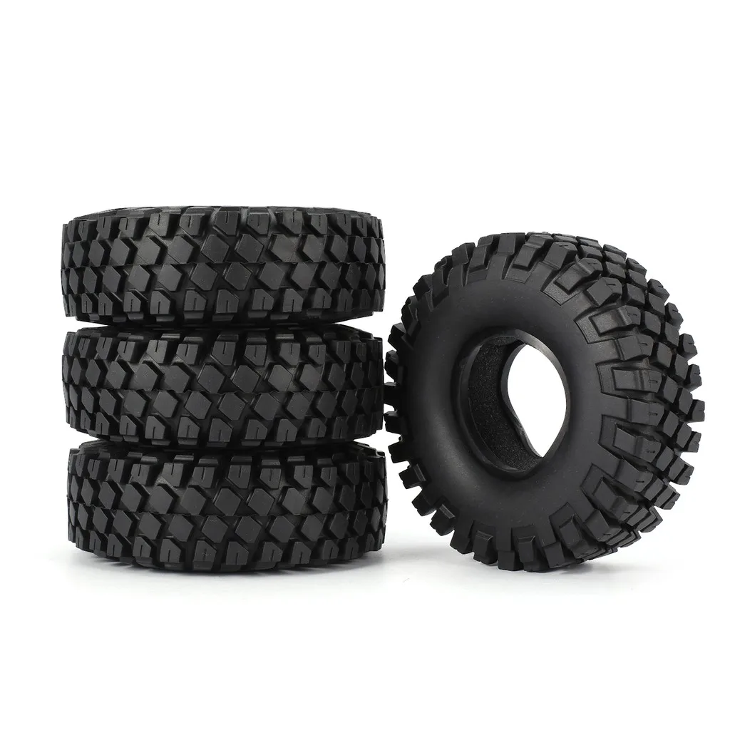 4PCS 1.9 inch Rubber Rocks Tyres Wheel Tires 100mm 105mm 115mm 120mm for 1:10 RC Rock Crawler SCX10 90046 D90 TF2 Traxxas TRX-4