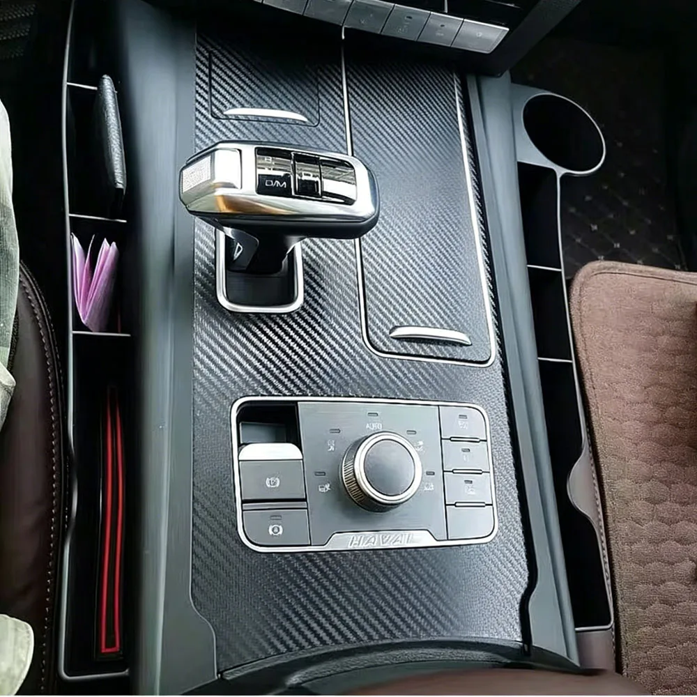 For Haval H9  2017-2021 InteriorCentral Control Panel Door Handle Carbon Fiber Stickers Decals Car Styling Accessorie