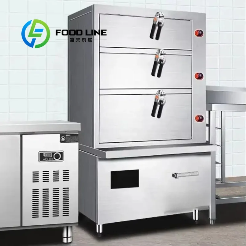 

Коммерческий шкаф для супа и риса из нержавеющей стали, промышленные газовые пароварки для отелей и ресторанов