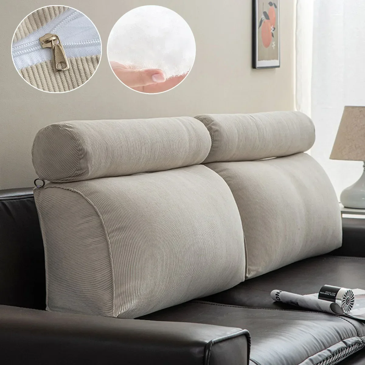 Headboard Pillow Triangle Cushion Reading Large Bolster Backrest Positioning Support body wedge sleeping pillow Bed Headboar