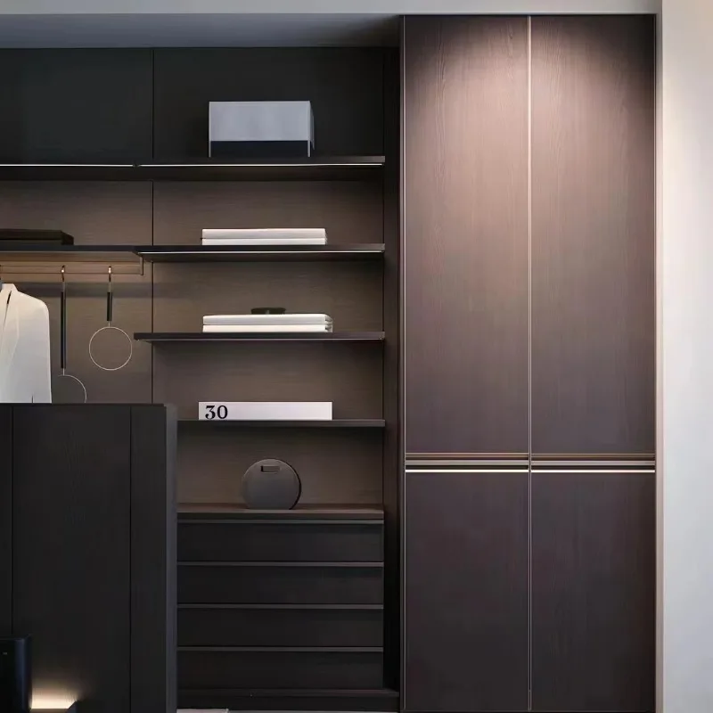Custom logo French Cream Style Detachable Wardrobe OEM ODM Anti-deformation Bedroom Storage Furniture Modern Wooden Wardrobe