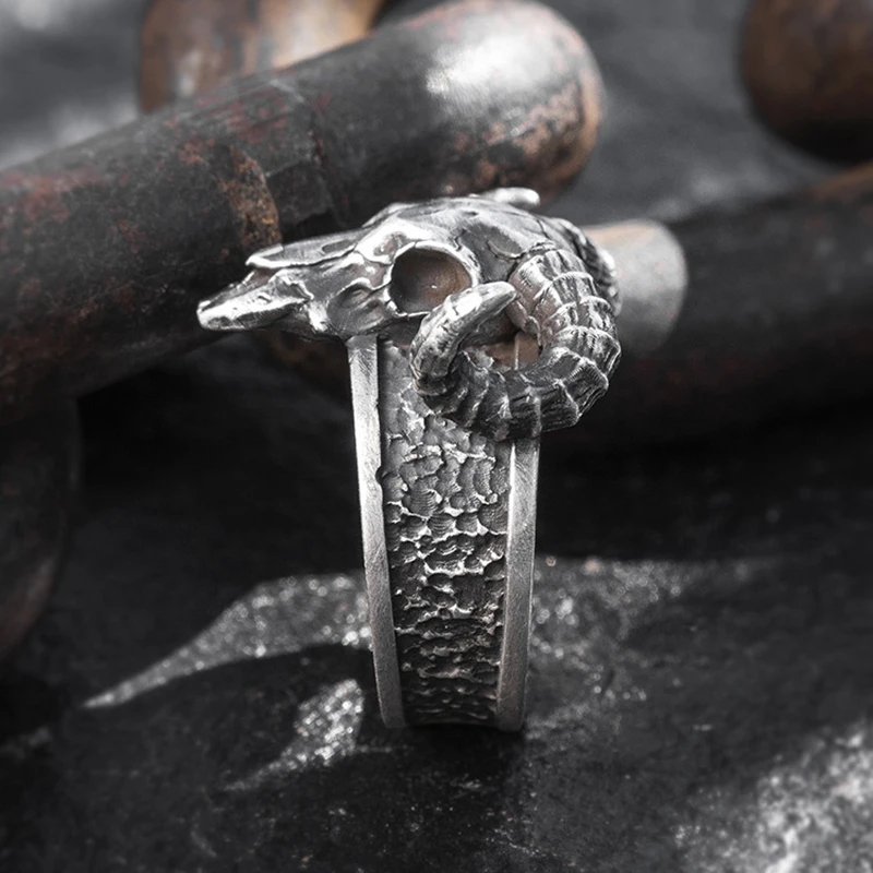 Vintage Retro Punk Skull Devil Horn Rings For Men Women Couples Personality Party Hip Hop Claw Ring Jewelry