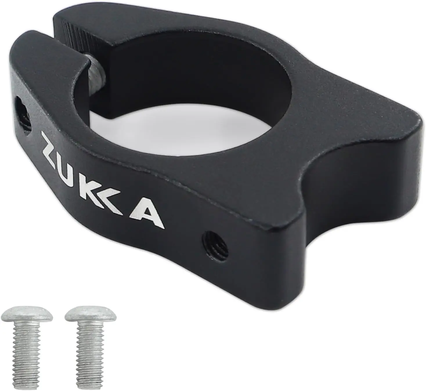 ZUKKA Zacisk sztycy rowerowej 31,8 mm z mocowaniem tylnego bagażnika Aluminiowy zacisk rury podsiodłowej Rowerowy zacisk szybkiego zwalniania Czarny