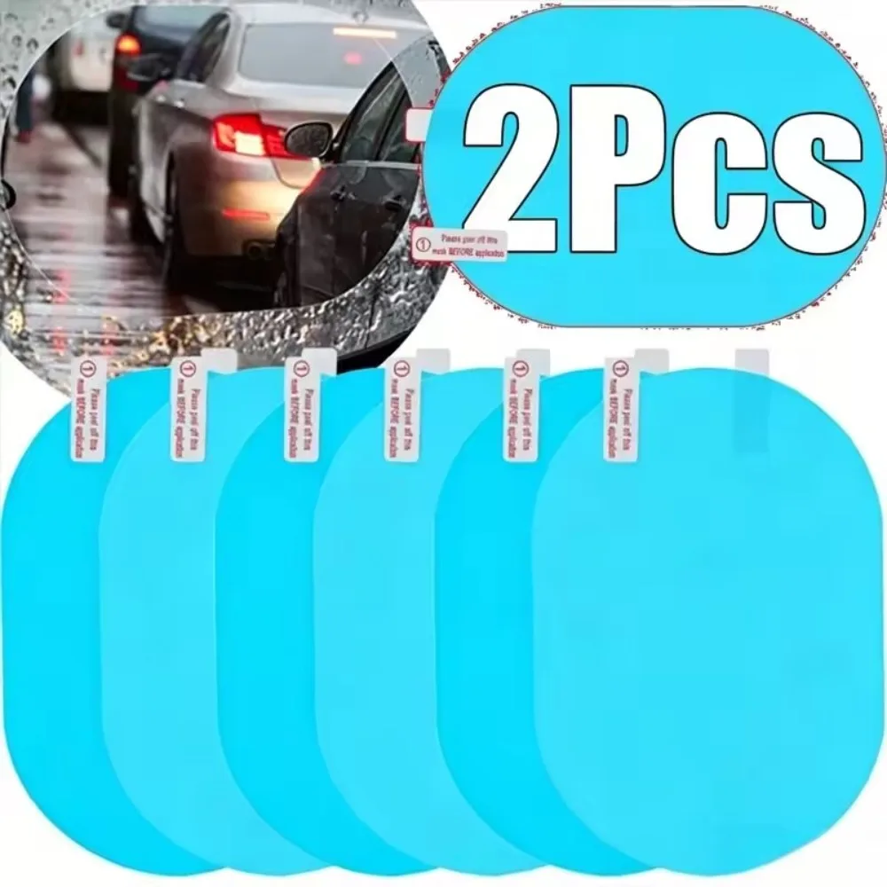 2/1pcs Universal Anti-Fog Anti-glare Rainproof Car Tuning Rearview Mirror Trim Film Cover Exterior Parts Car Glass Accessories view 2