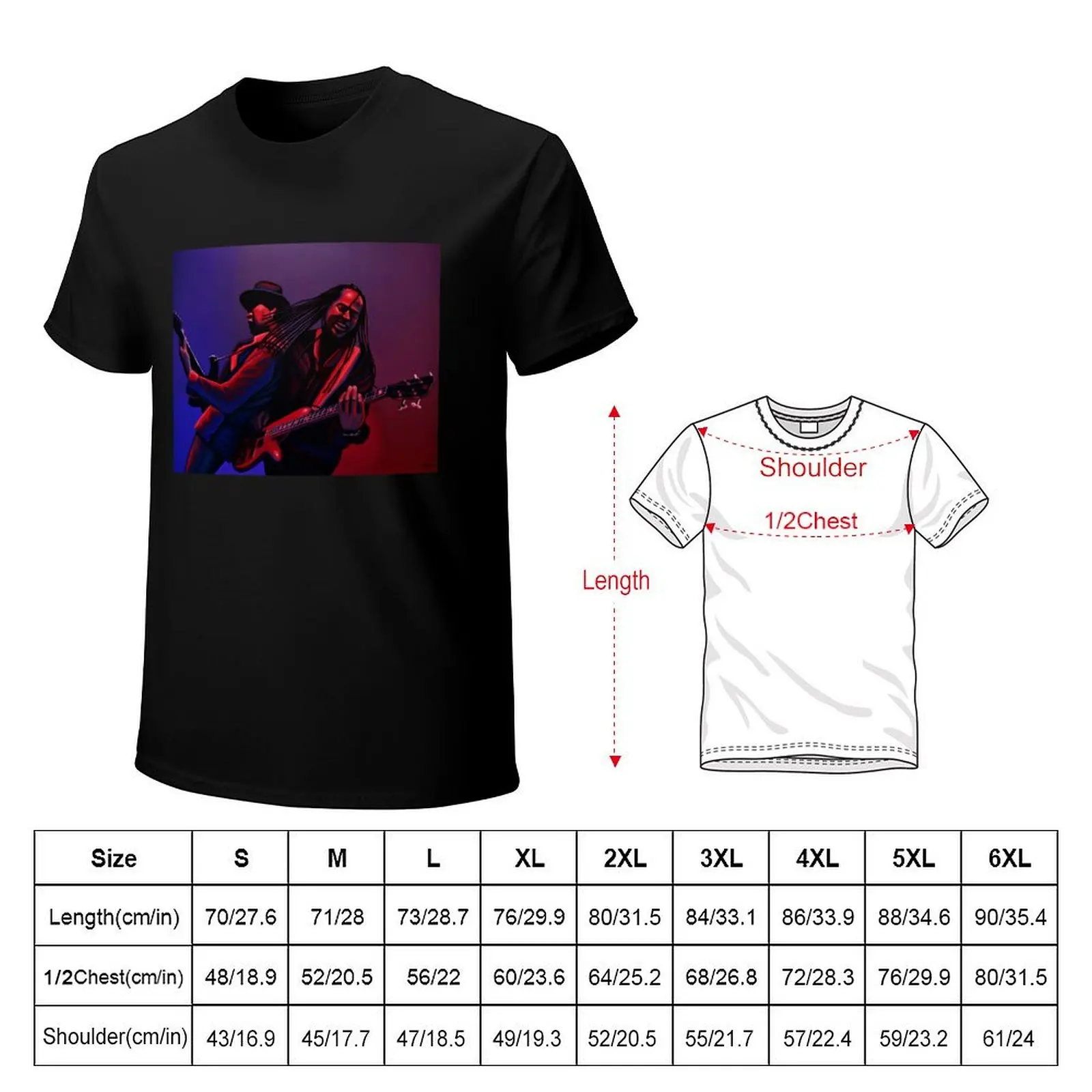 Living Colour Painting T-Shirt street wear summer clothes graphic tees men