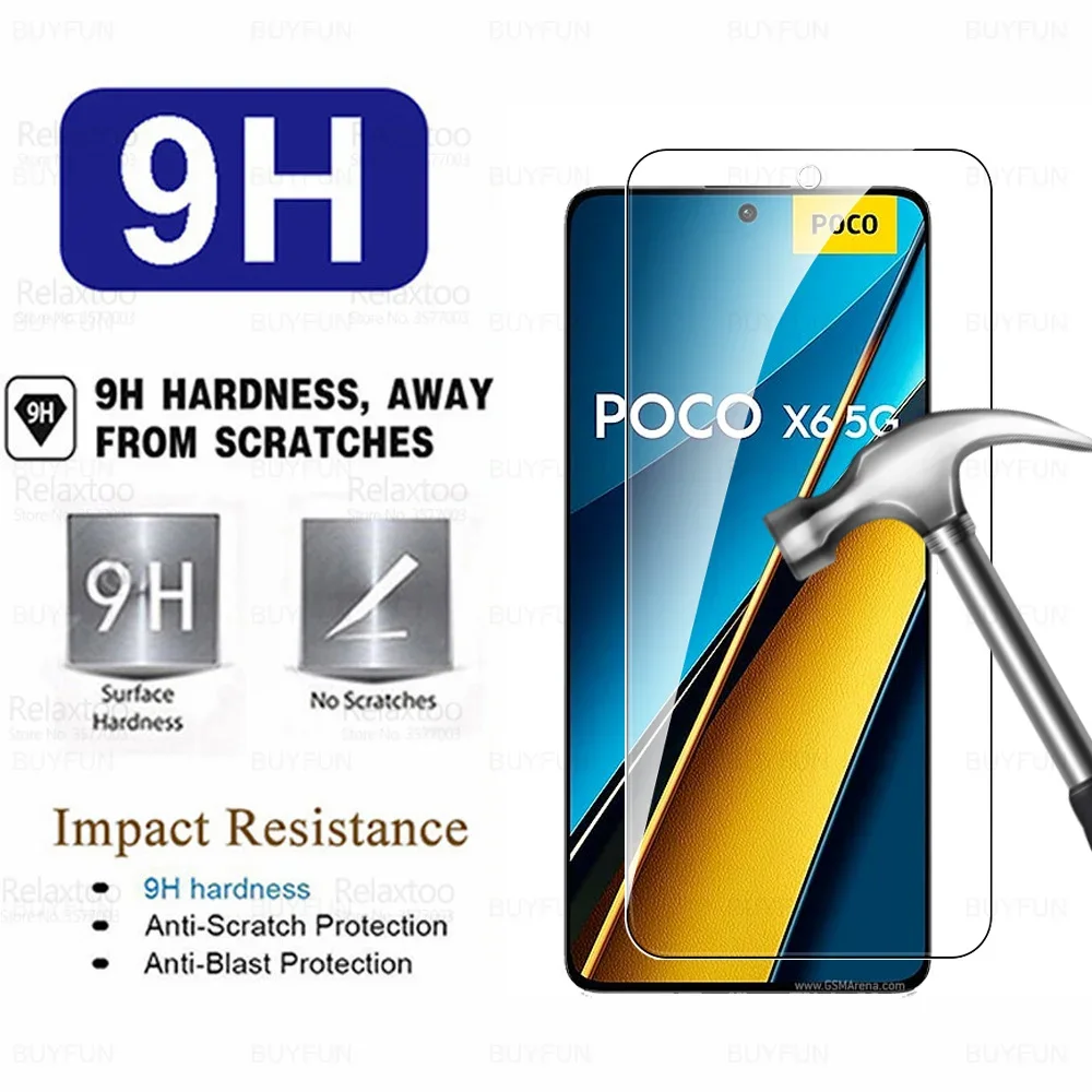 For Poco X6 5G Glass 6in1 Tempered Glass Camera Film Little X 6 X7 Pro X7Pro X6Pro PocoX6 PocoX7Pro PocoX6Pro Screen Protector