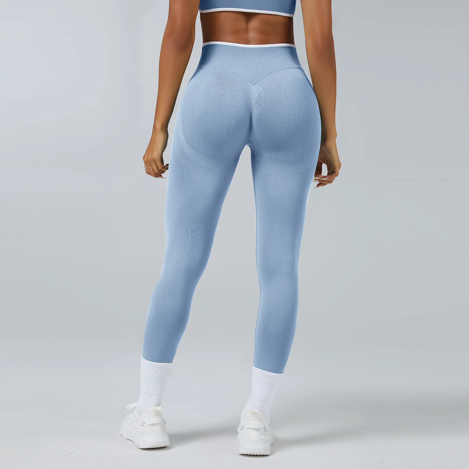 Epligg Fitness Damskie Legginsy do Biegania Spodnie Sportowe Bezszwowe Legginsy z Wysokim Stanem Push Up Sportowe Damskie Fitness do Biegania Spodnie do Jogi