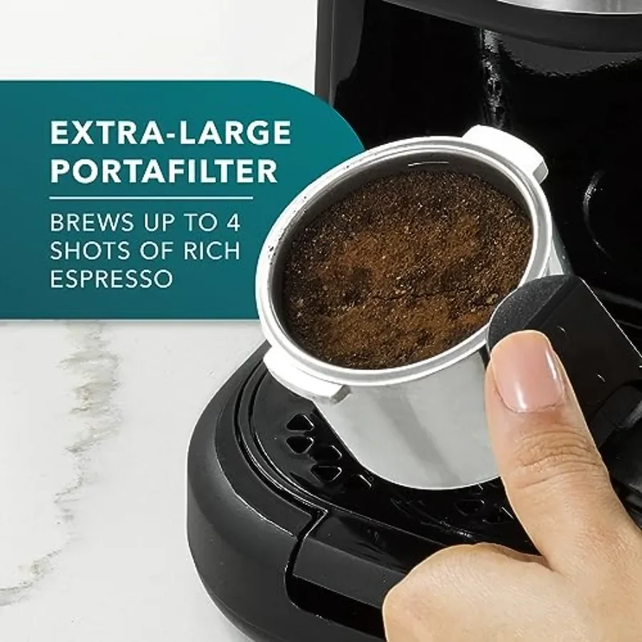 FirmHome Store4-Shot Steam Espresso Cappuccino And Latte Maker With Stainless Steel Frothing Pitcher