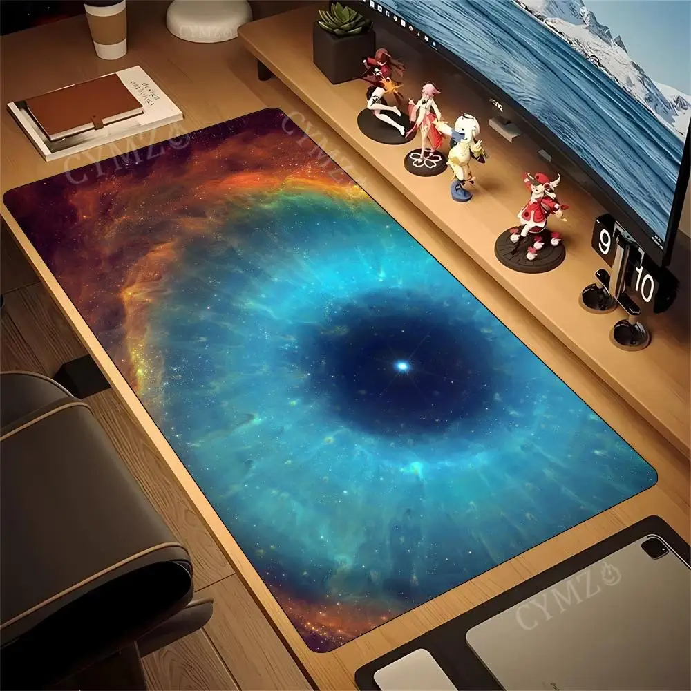 

Planetary eye pupil design Mouse Pad Desk Mat with Stitched Edge Rubber anti-slip base pc accessories Gaming mat mouse pads rug