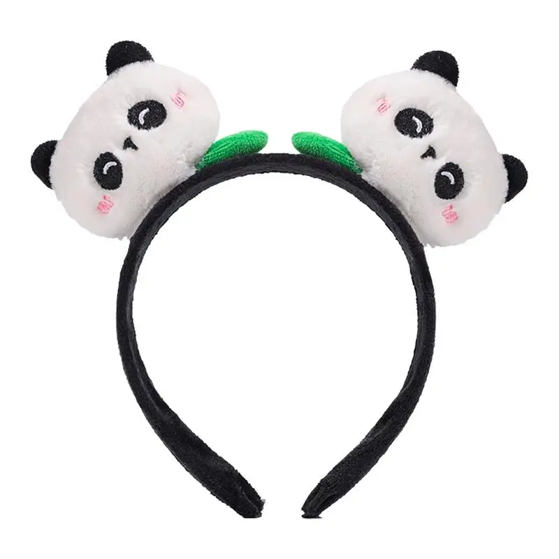 

3D Panda Serie Fluffy Plush Panda Hairband Hair Lovely Doll Bear Clips Brooch For Girls Boys Couple Headdress