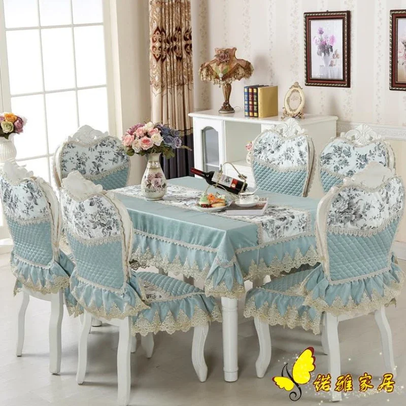 Hot Sale blue square table cloth chair covers cushion tables and chairs bundle chair cover lace cloth round set tablecloths