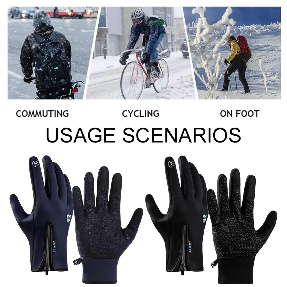 NEUE Warme Handschuhe Outdoor Radfahren Fahren Wasserdichte Anti-Kälte Beheizte Handschuhe Winddicht Nicht Slip Frauen Männer Winter Ski Handschuh