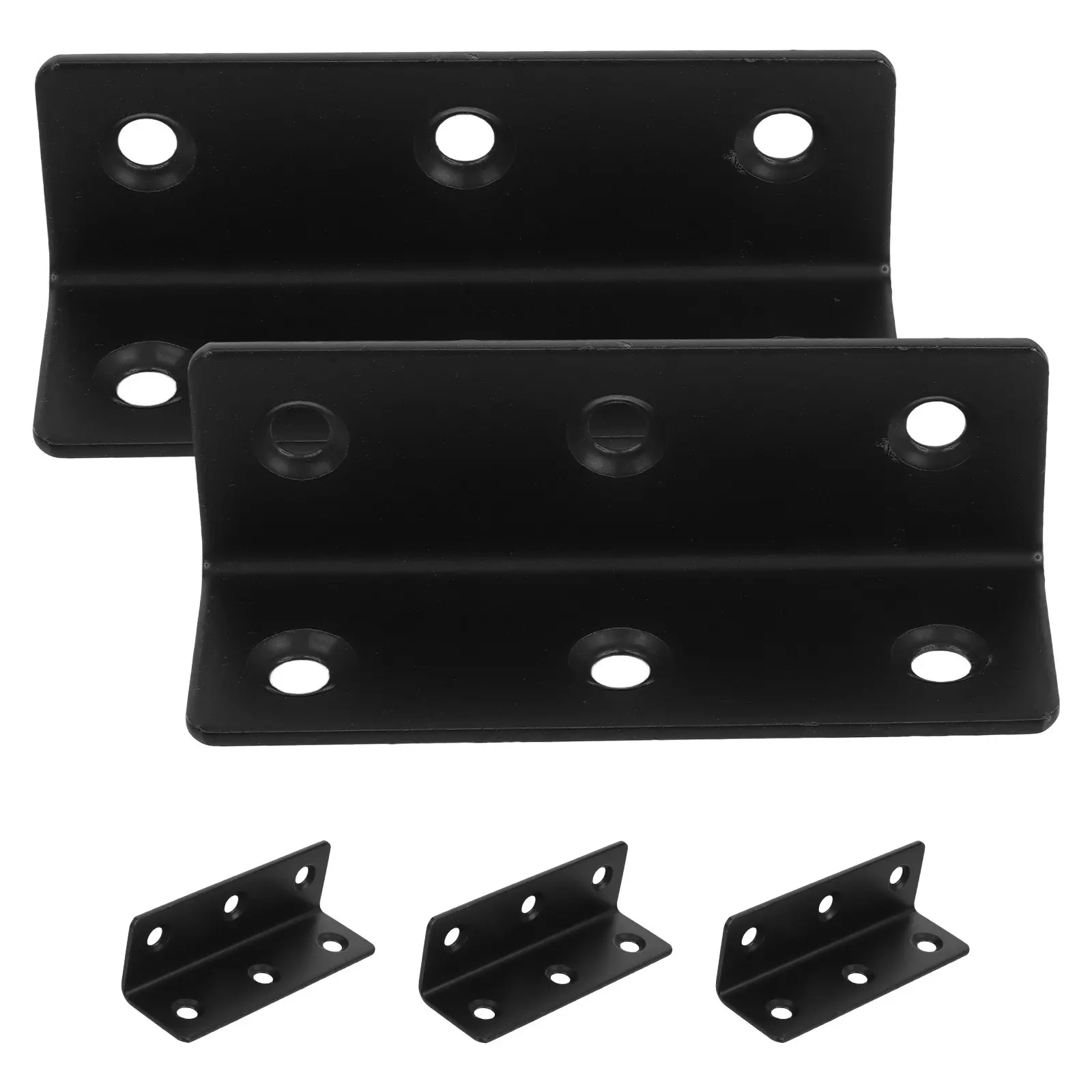 

5 шт. Угловые кронштейны из нержавеющей стали, сверхпрочные, 90-градусные, L-образные, металлические опоры для деревянной мебели и полок