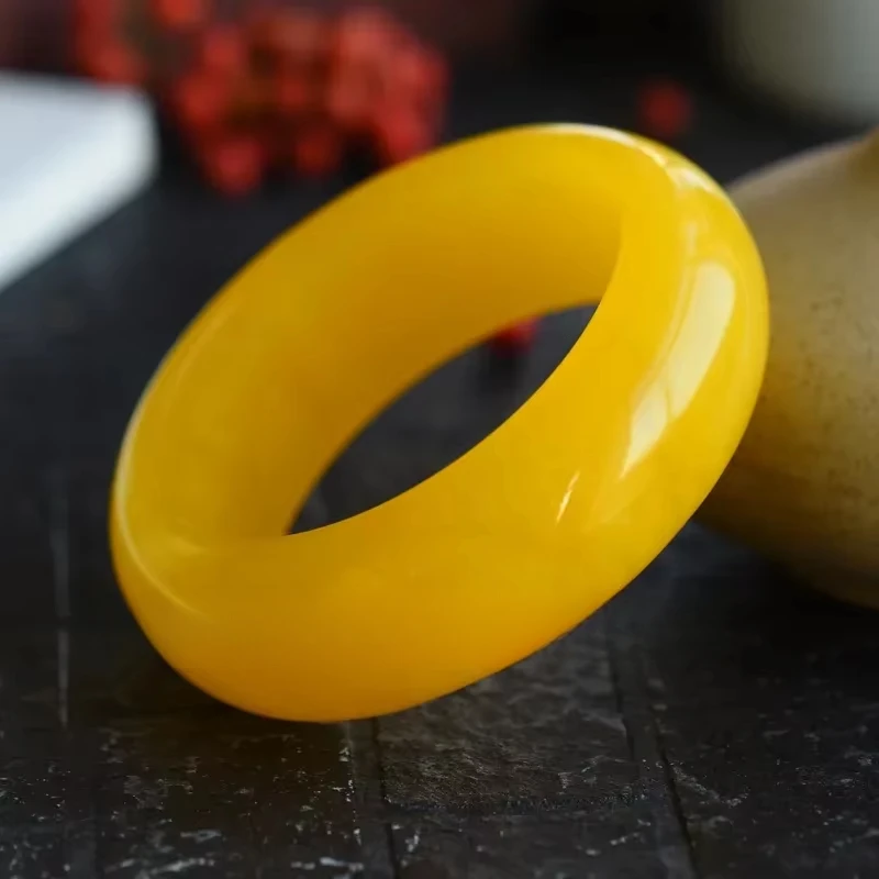 Chicken Oil Yellow Beeswax Personality Raw Stone Bracelet Luxury Amber Bracelet Female Style Bracelet Girlfriend Mother Gift