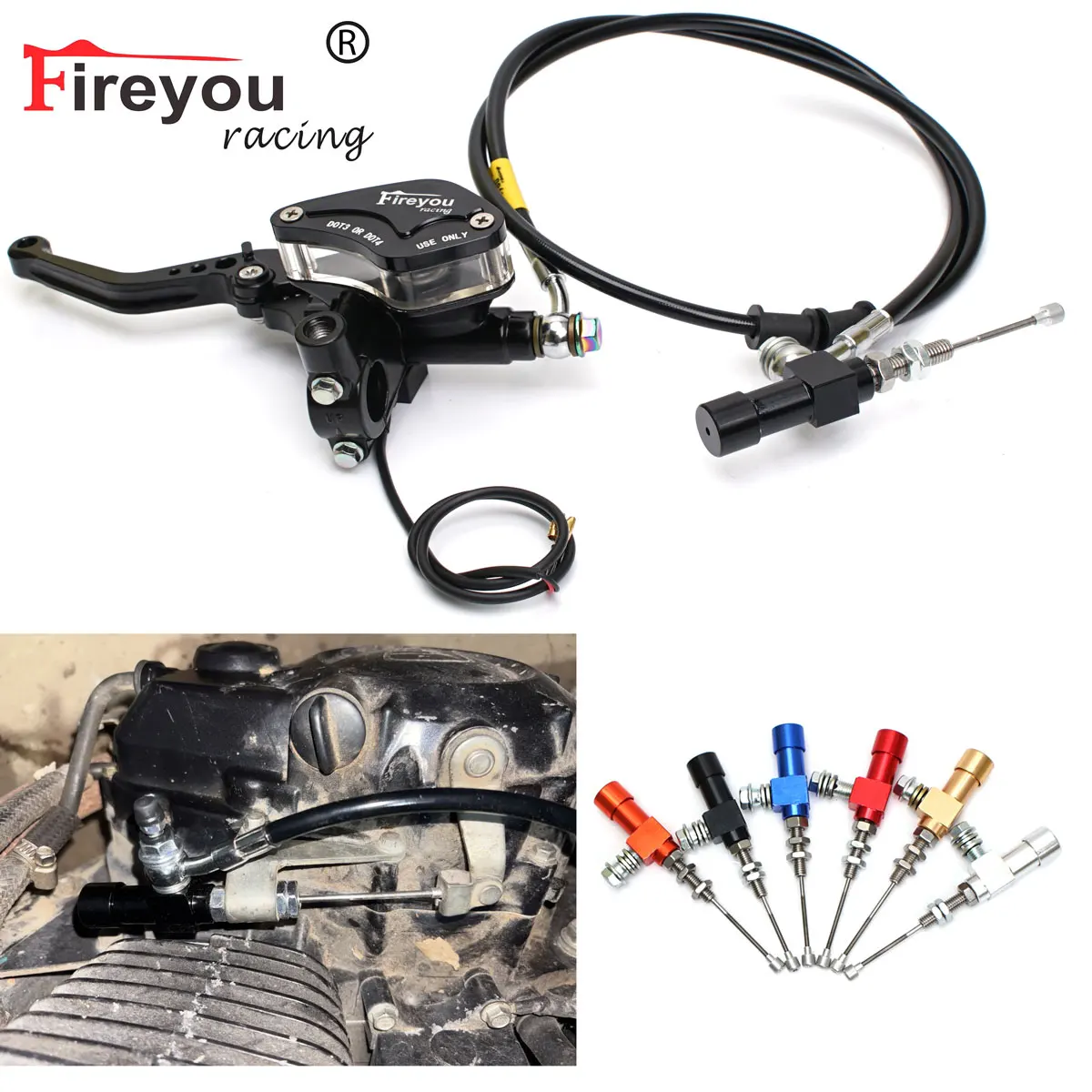 12.7MM Motorcycle Hydraulic Clutch Kit Lever Brake Master Cylinder Knitting System Oil Hose Universal Transfer Pump Motocross ﻿