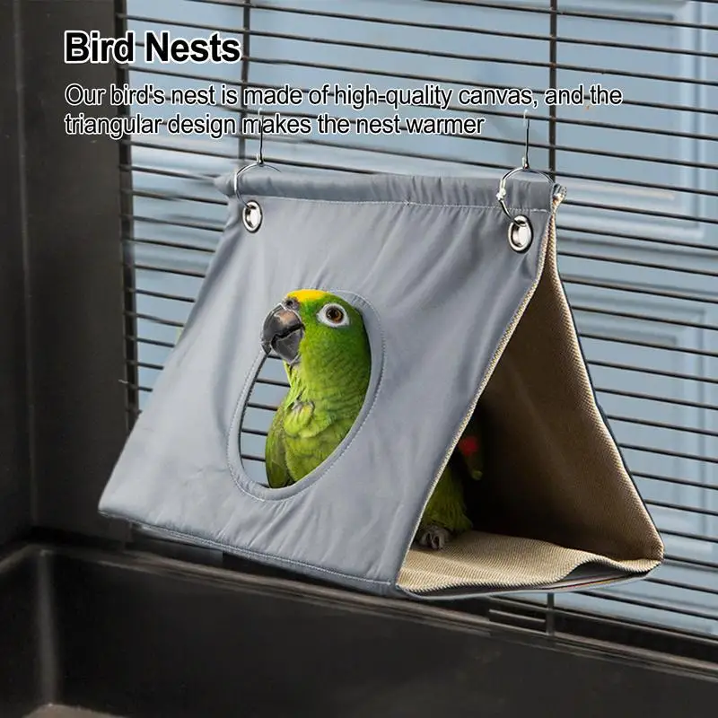 Parakeet Bed Bird Hammock Sleeping Bed Warm Nest House Shed Hut Parrot Snuggle Cave Breathable Hideaway For African Grey Conure