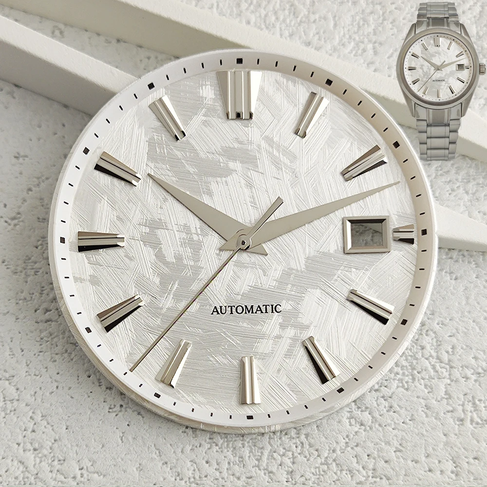 33.5mm Unmarked Dial NH35 Chaotic Texture Watch Dial Diving Watch Case Modification Accessories, Suitable for NH35 Movement