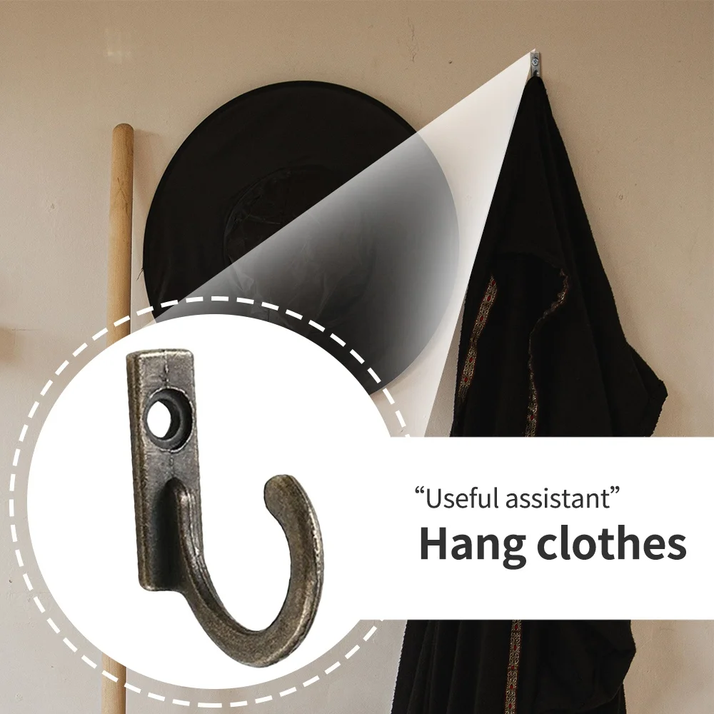10pcs European Retro Small Hook Retro Bronze Extra Small Hook Single Row Single Hole Mini Wall Hook Bathroom Accessories