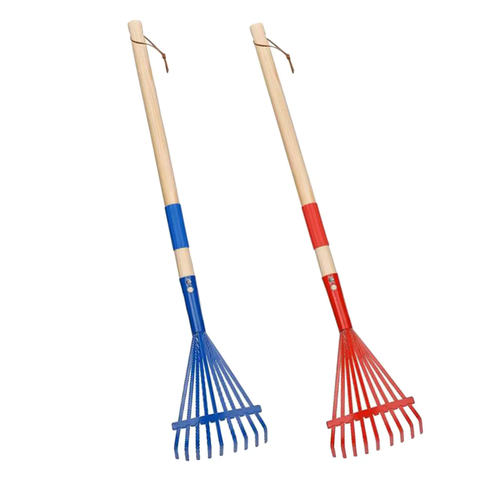 

2x Leaf Rake Ergonomic Heavy Duty Leaves Rakes for Gardening Accessories Quick Clean up Garden Rake for Garden Yard Lawns Shrub