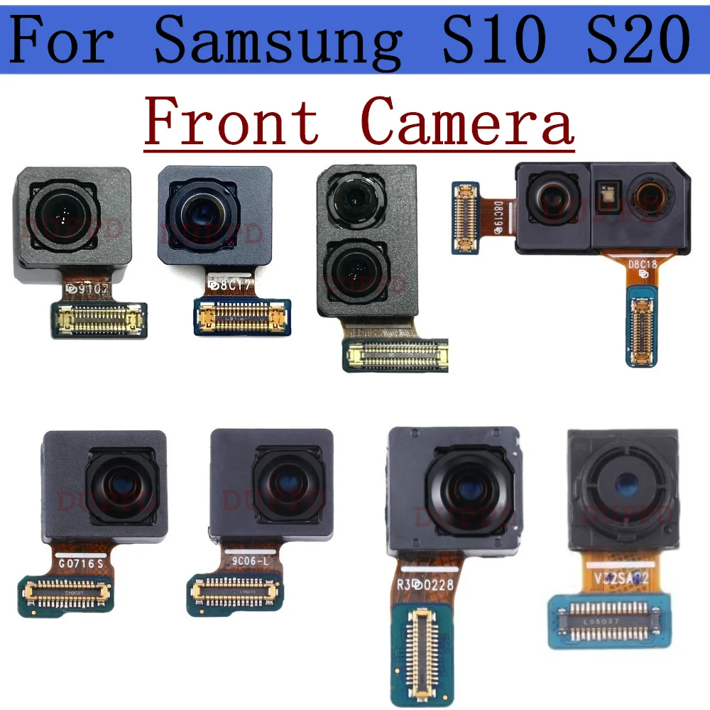 Front Facing Camera For Samsung Galaxy S10 S10e S10+ S20+ S20 Ultra S20FE 4G/5G Wide Frontal Selfie Camera Flex Cable