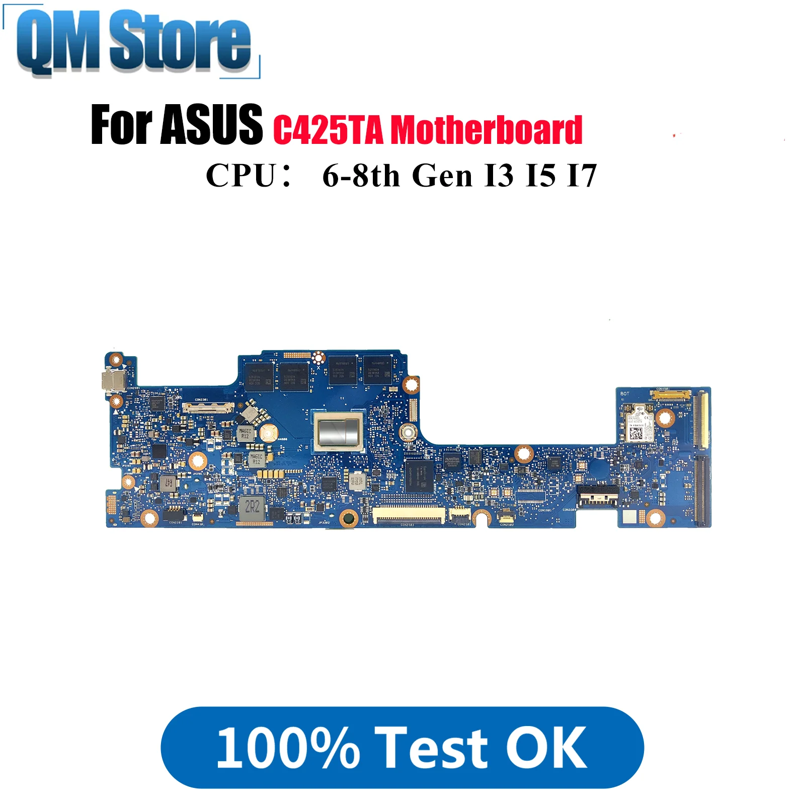 

C425TA Материнская плата для ноутбука ASUS Chromebook C425TA C425T Материнская плата для ноутбука с процессором I3 I5 I7 100% тестирование ОК быстрая доставка stk