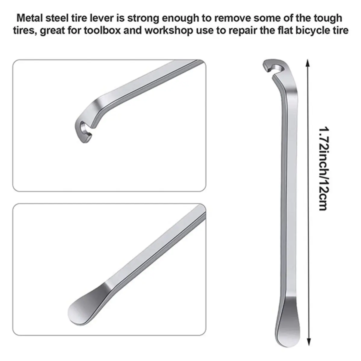 Bike Spoke Wrench Tool Kit 6 Pcs with Tire Levers Universal Rim Truing Set for Bicycle Repair