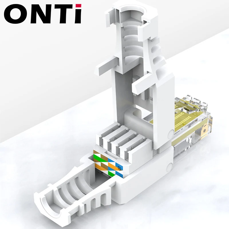 CAT6 CAT5E أداة مجانية RJ45 موصل ، لا تجعيد أداة أقل UTP 1000Mbps وحدات التوصيل ل تقطعت بهم السبل الصلبة Lan إيثرنت كابل