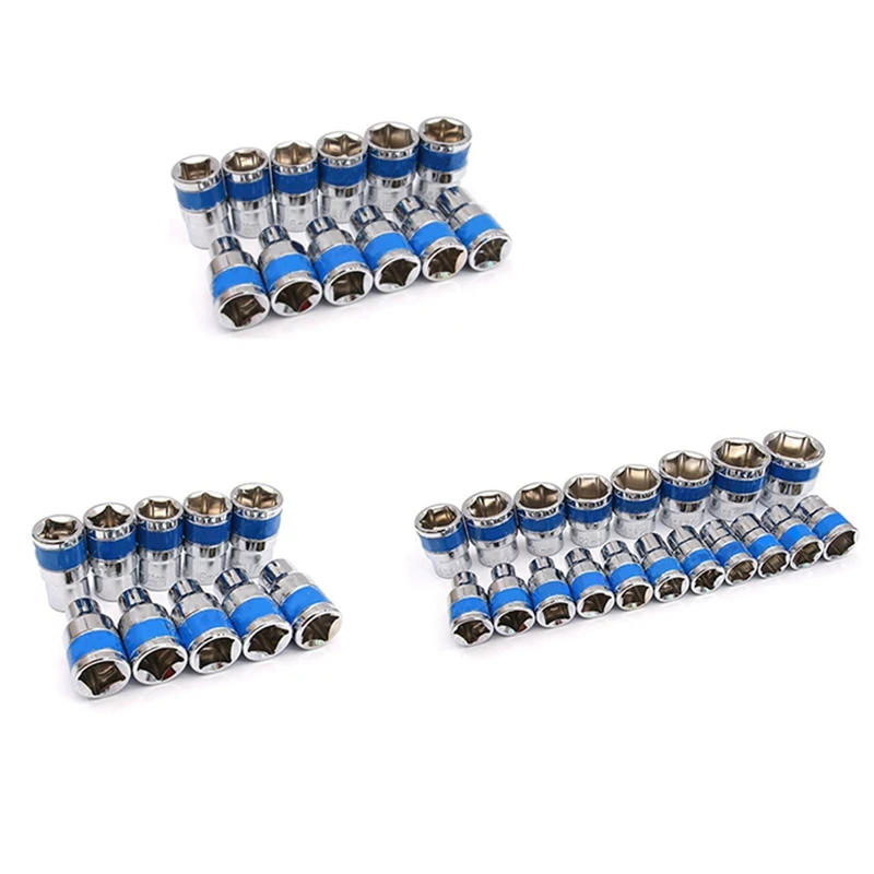 M11K1/2 inch blauwe aandrijving korte zeskantdoppen voor het verwijderen van moeren CR-V staal roestbestendige behandeling ratelsleuteldop