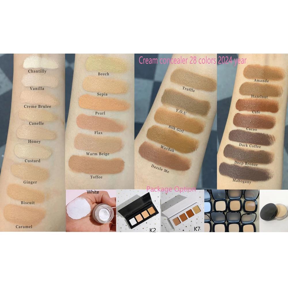 Flawless Matte Foundation Cream Full Coverage, Long-Lasting Moisture, Oil Control & Color Correction Waterproof Concealer Cream