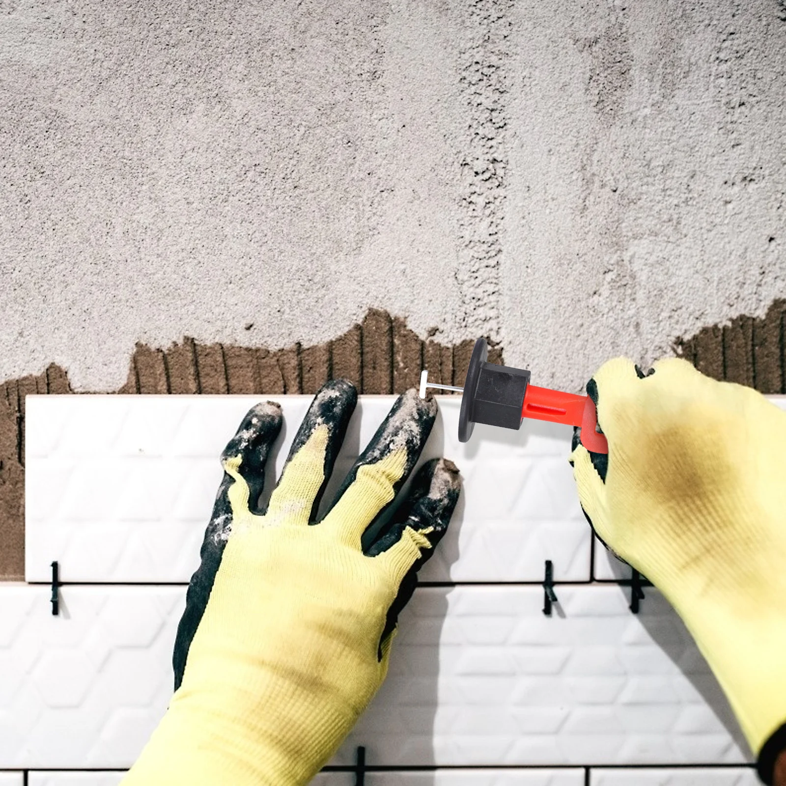 

50Pcs Tile Leveling Tools Premium Durable Floor Tile Lever Manual Height Adjustment for Kitchen Bedroom Balcony Wall Tiling