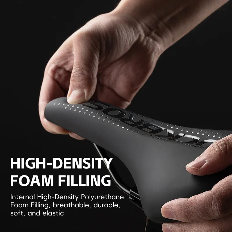 ROCKBROS Bicycle Saddle Comfortable Bike Seat Shock Absorption Cycling Cushion PU Leather Bike Saddle Breathable Bicycle Seat