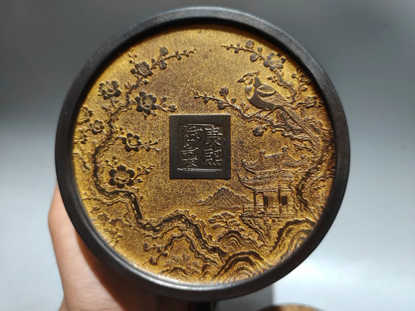 Chinese Yixing Purple Clay Teapot Gilded Magpie Plum Blossom Landscape Pattern pot tea ceremony Kettle Teapot Flagon Ornaments