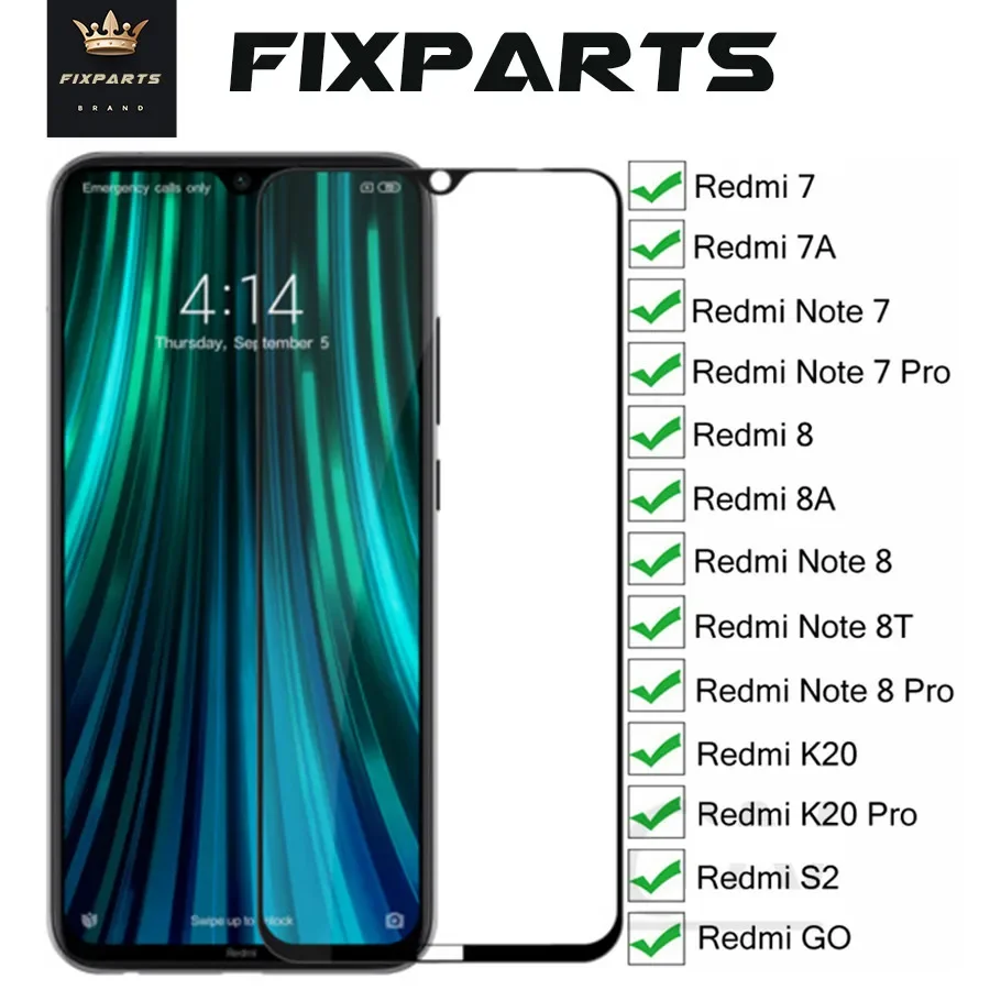 Protective Glass For Xiaomi Redmi 7 7A 8 8A K20 For Redmi Note 7 8 Pro 8T Screen Protector Safety Tempered Glass Film For Mi 9T