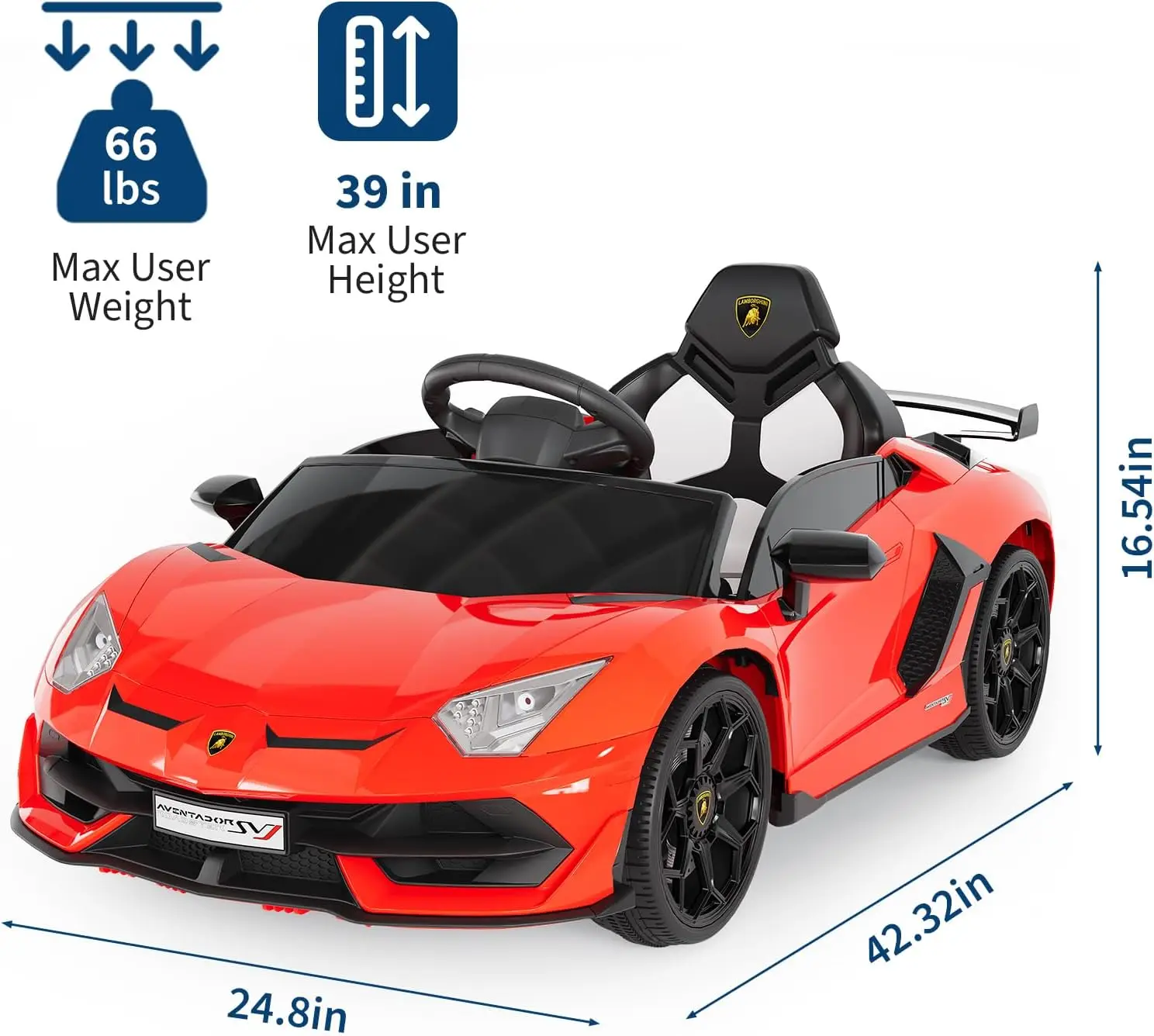 12V Kids Electric 4 Wheel Drive Off-Road Toy Rechargable Battery Car Parent Remote + Kid Pedal Dual Control, Bluetooth/AUX/TF/USB Audio Dual 25W Motors, 1-2H Playtime Offroad Vehicle Adult Toy Gift for Kids