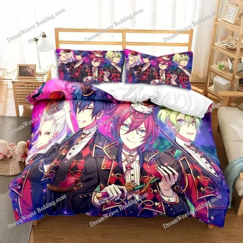 New Anime Rock Band Ensemble Stars All Season Twin Bedding Set Comforter Set Bed Duvet Cover Double King Comforter Cover963