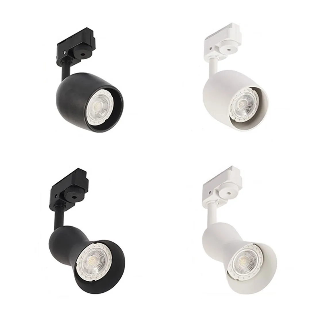 Black White GU10 mini Track Lights H Type Track Lighting Rail Ceiling Spotlight for Accent Task Wall Art Exhibition Lighting