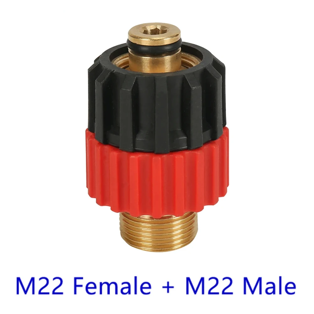 

High Pressure Washer Swivel Connector M22 Car Washer Brass Rotating Adapter Swivel Coupling M22 Male + M22 Female