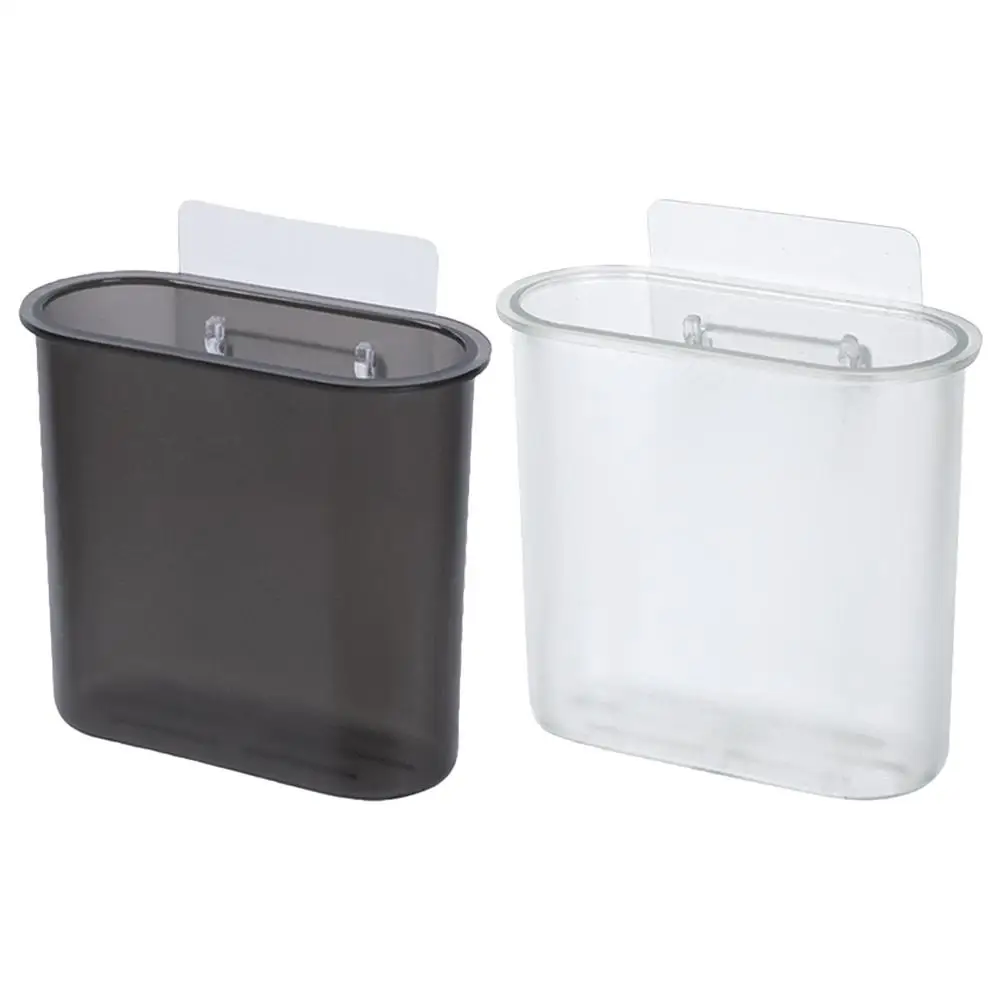 

2Pcs Wall Mount Toothbrush Holder Storage Box Punch Free Stand Drain Holes Electric Toothpaste Rack Bathroom Organizer