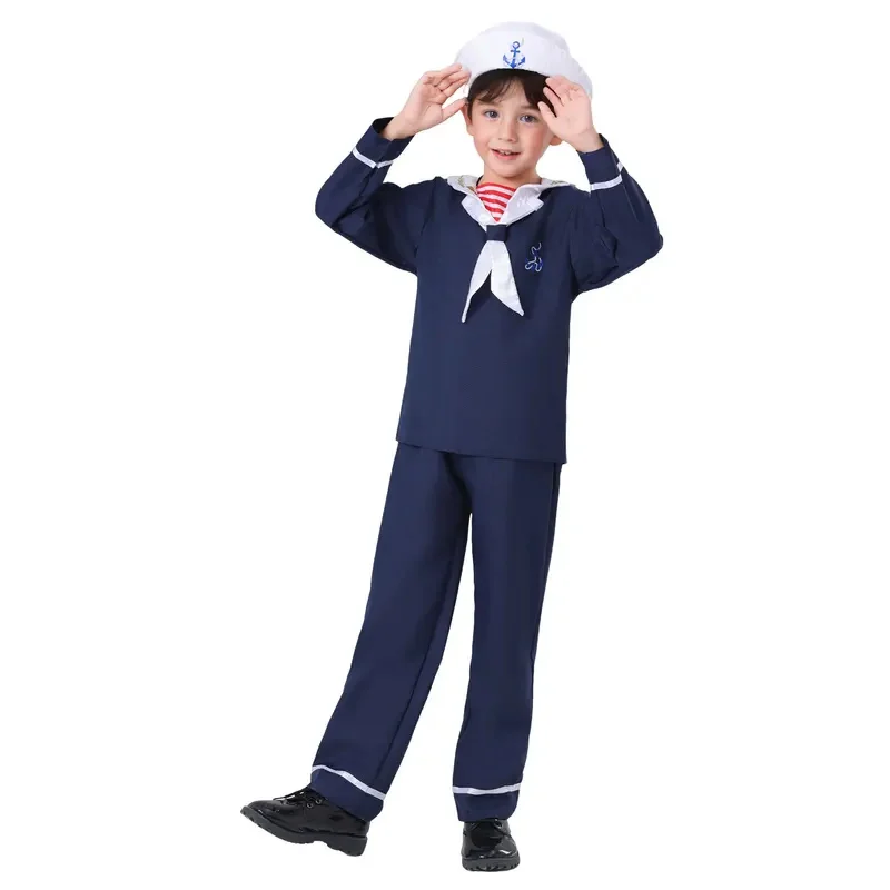 

Kids Unisex Navy Sailor Uniform Cosplay Outfit Halloween Carnival Party Costumes