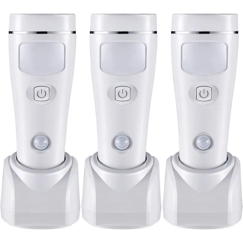 

Набор из 3 перезаряжаемых светодиодных ночников с датчиком движения для экстренных случаев и при отключении электричества (белый)