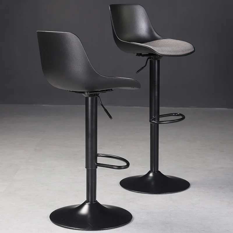 

Disk Base Black Bar Chair Lift Adjustable Height Island Breakfast Bar Chair Terrace Pneumatic Base Sgabelli Da Bar Decoration