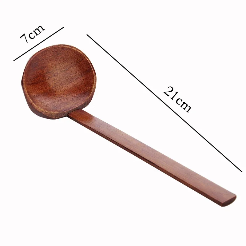 Japanese Spoon Long-Handled Soup Bamboo Spoon Cooking Wooden Lamian Noodles Spoon Hot Pot Strainer Household Kitchen Accessories