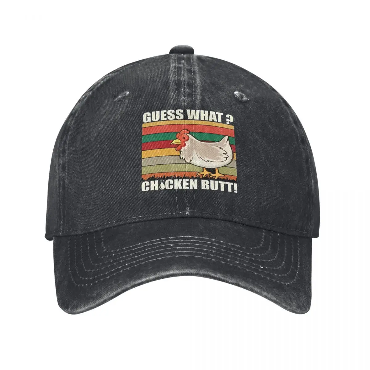 Chicken Butt! Baseball Hats Funny Trucker Hat Dad Hats Adjustable Outdoor Baseball Cap for Men Women Cowboy Hat