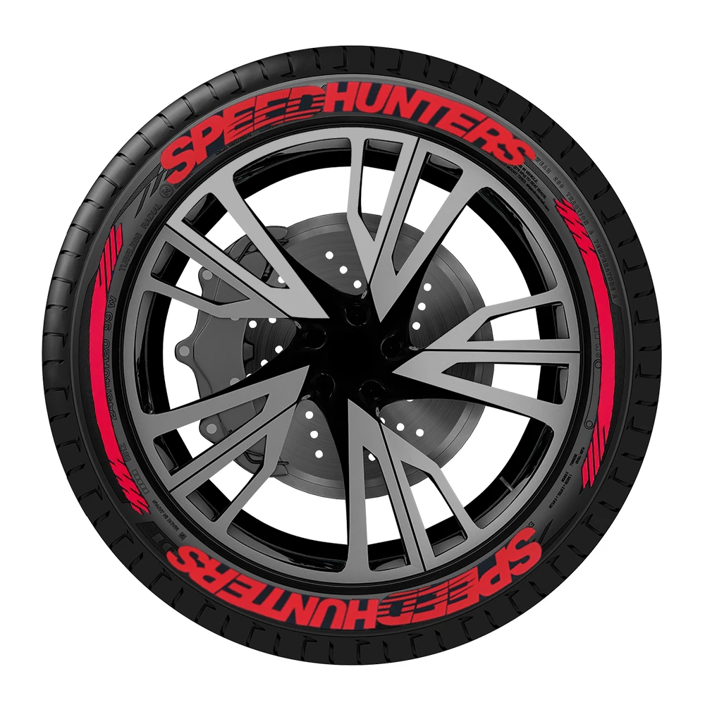 Car Tire Decals Car Tuning Universal 3D Permanent PVC Joined Tire Decor Stickers SPEEDHUNTERS Label Letters for 4 Tires