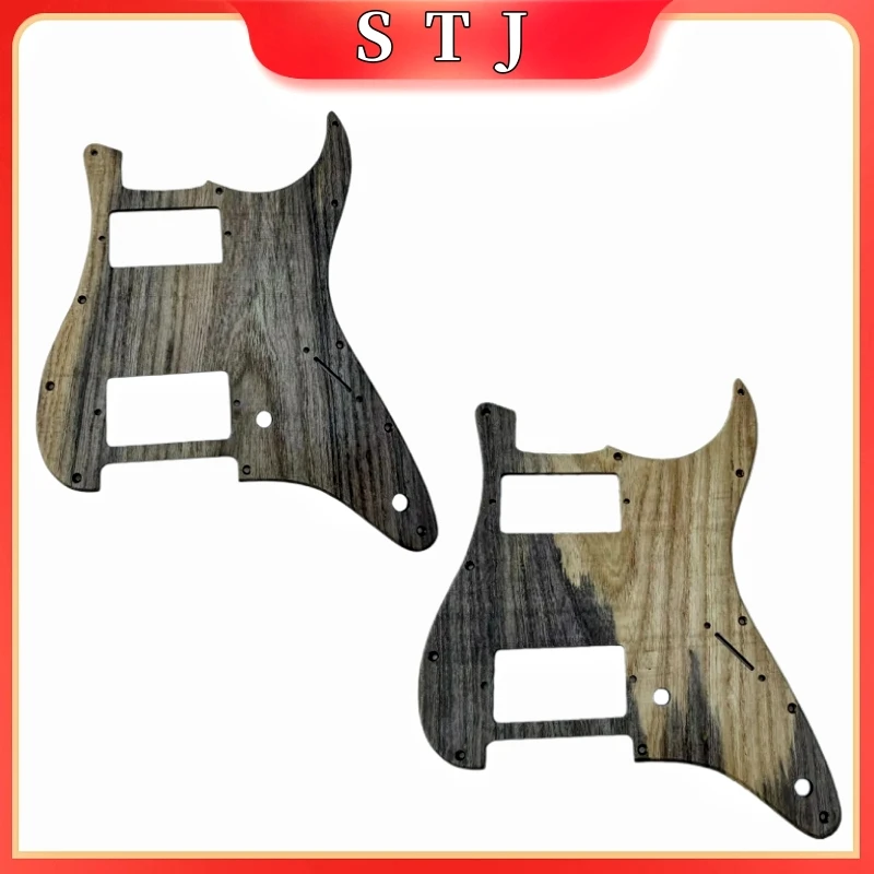 HH Electric Guitar Solid wood Pickguard Scratch Plate made Retro style for American Standard FD ST Style Guitar Part  11 Holes