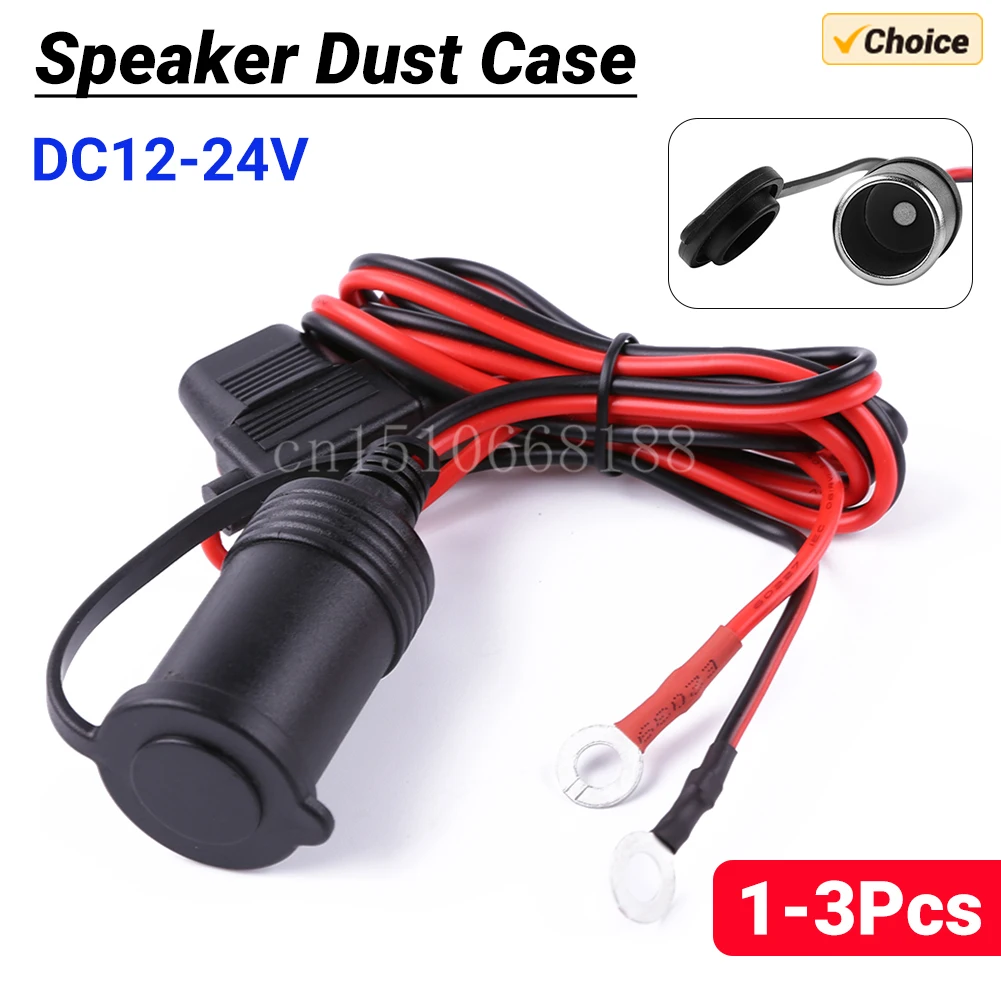 

DC 12V 24V Car Motorcycle Truck Cigarette Lighter Socket Charger Cable Female Socket Connector Adapter with 10A Fuse+Cable