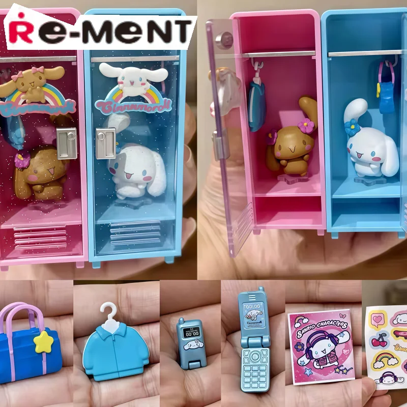 

Genuine Re-Ment Sanrio Cinnamoroll Secret Closet Series Toy Box Kawaii Anime Figure Cute Cinnamoroll My Melody Collection Gift