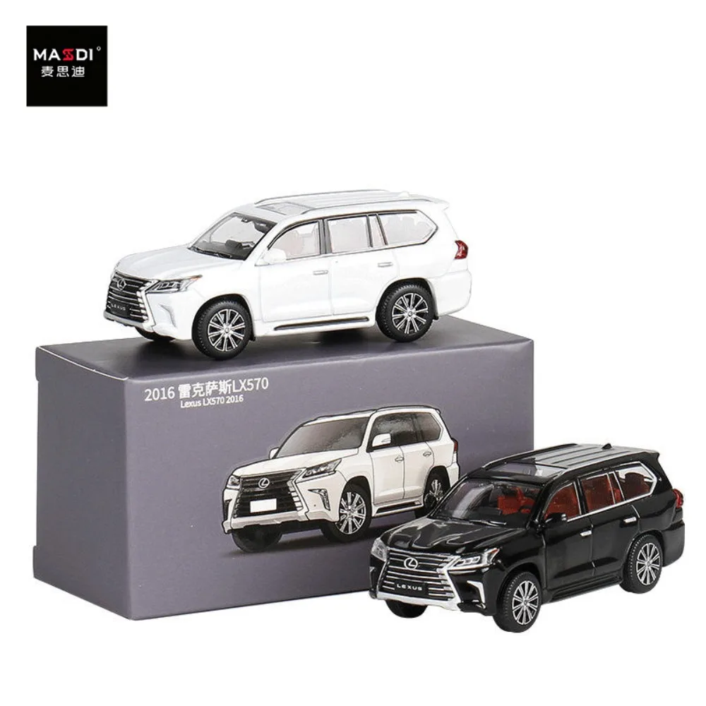 

MASSDI 1/64 Lexus LX570 Golden Ice Blue Темно-серый 2016, модель внедорожника из сплава, миниатюрная коллекция литых под давлением, орнамент, модель игрушки, подарки