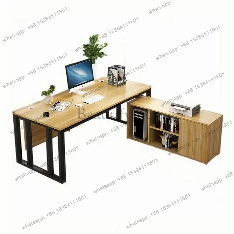 Large Bedroom Luxury Office Desk L Shape Upgrade Wooden Modern Computer Desk Study Storage Nordic Scrivania Da Ufficio Furniture
