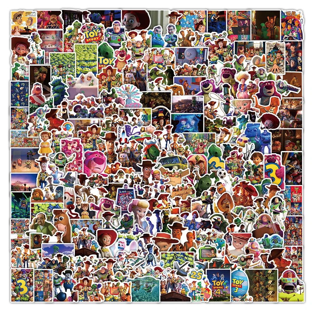 30/50/100/200 Stück Disney Movie Toy Story Cartoon-Aufkleber, niedliche Graffiti-Aufkleber für Skateboard, Laptop, Helm, Auto, lustige PVC-Aufkleber